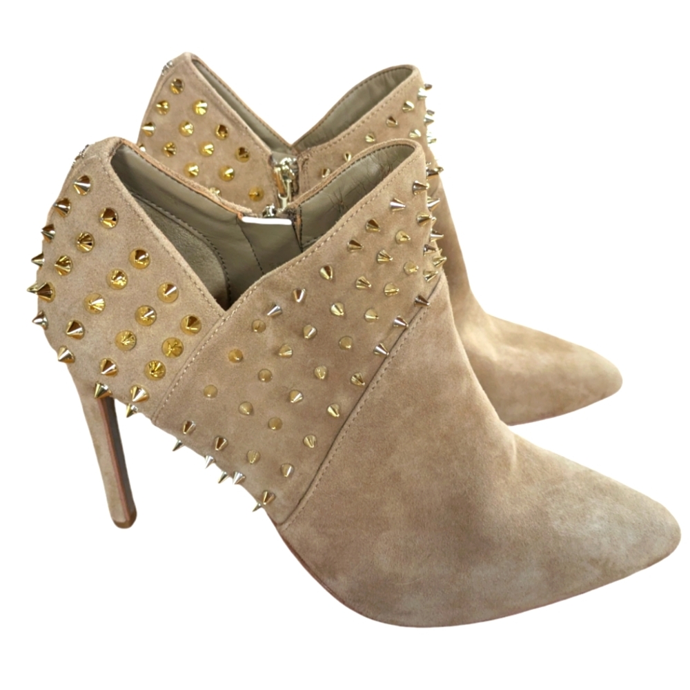 Sam Edelman Wally Tan Suede Studded Bootie Size 8 - Picture 2 of 11